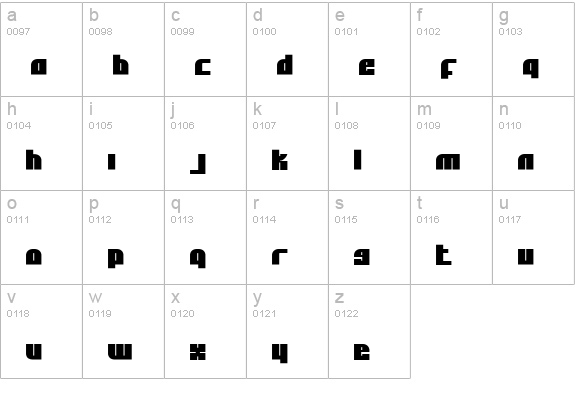 Alpha Flight Solid Small Caps lowercase a-z preview