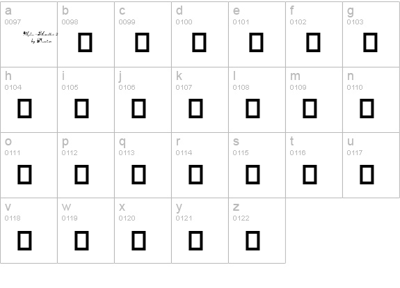 Alpha-Silouettes 2 lowercase a-z preview