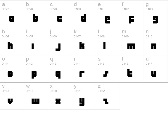 Alpha Taurus lowercase a-z preview