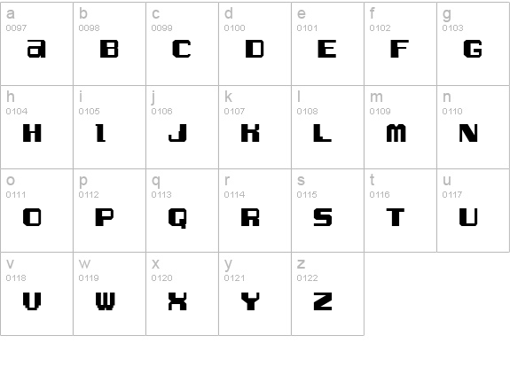Alpha Test JL lowercase a-z preview