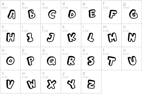 Alphabet Souplings
 lowercase a-z preview