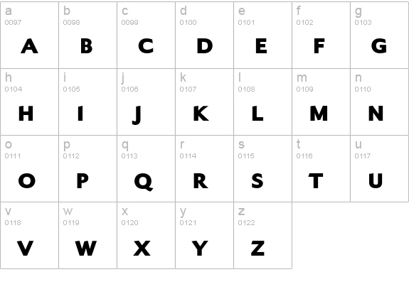 Alphabet4-BoldSmallCaps lowercase a-z preview
