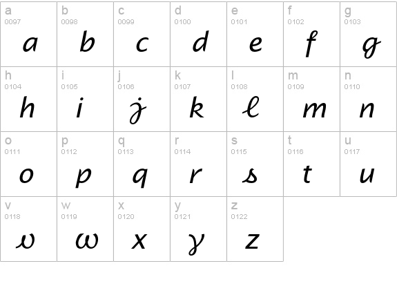 Alphabet4-Osf lowercase a-z preview