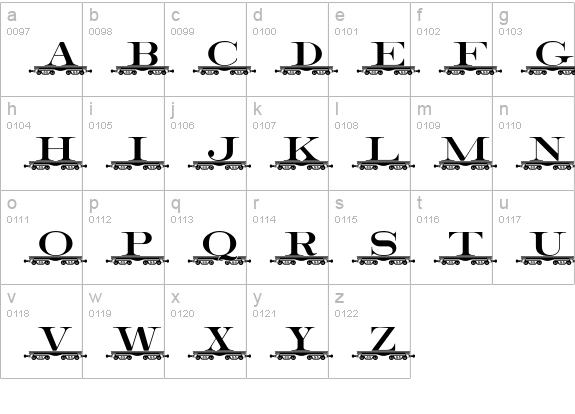 AlphabetTrain lowercase a-z preview
