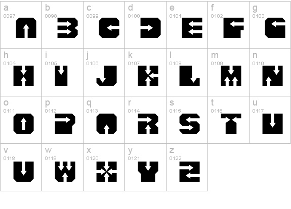 AlphaBloc-Direct lowercase a-z preview
