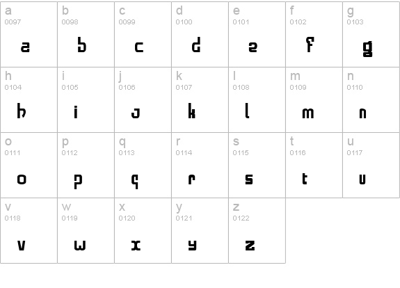alphabold lowercase a-z preview