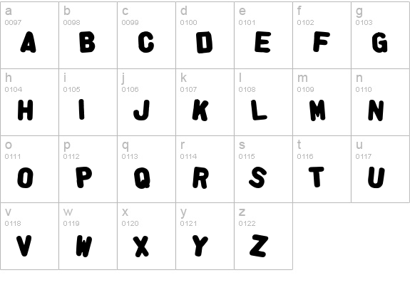AlphaFridgeMagnetsAllCap lowercase a-z preview