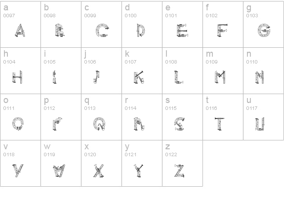 AlphaMusicMan lowercase a-z preview