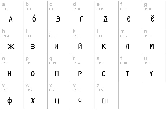 AlquitoCCCP lowercase a-z preview