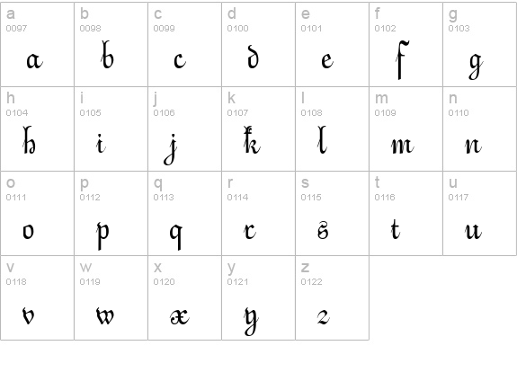 AlsaceLorraine lowercase a-z preview