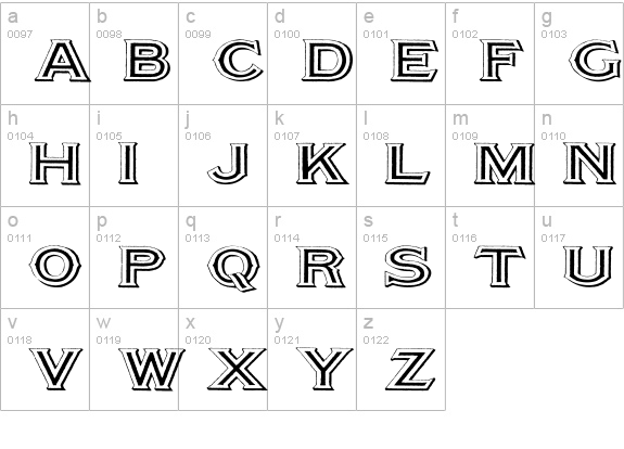 Altea lowercase a-z preview
