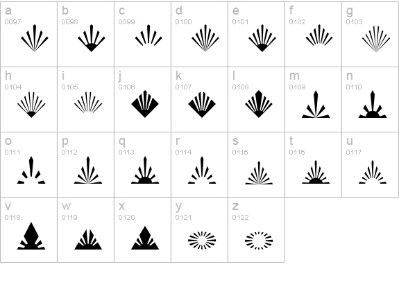 AltemusRays lowercase a-z preview