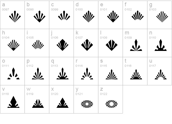 AltemusRaysBold lowercase a-z preview