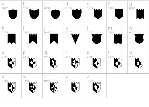 AltemusShields lowercase a-z preview