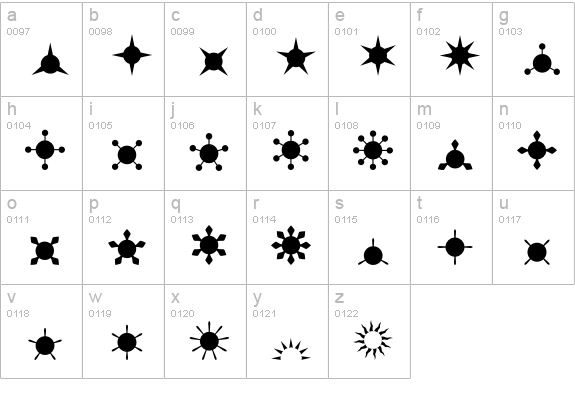 AltemusSunsBold lowercase a-z preview