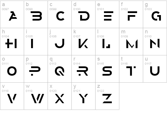 Alternity lowercase a-z preview