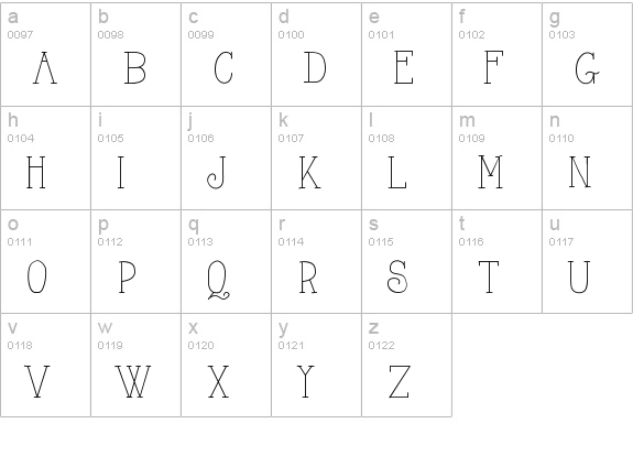 AlwaysHere lowercase a-z preview