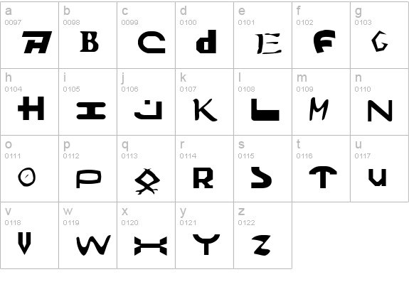Amalgam lowercase a-z preview
