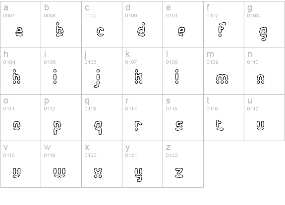 Amalgamate O BRK lowercase a-z preview