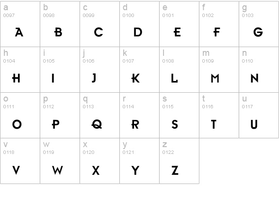 Ambient lowercase a-z preview