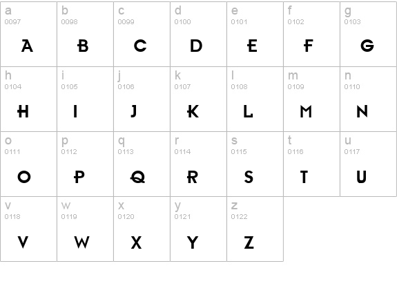 Ambient Medium lowercase a-z preview
