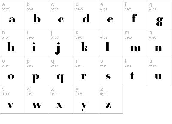 Ambroise Bold lowercase a-z preview