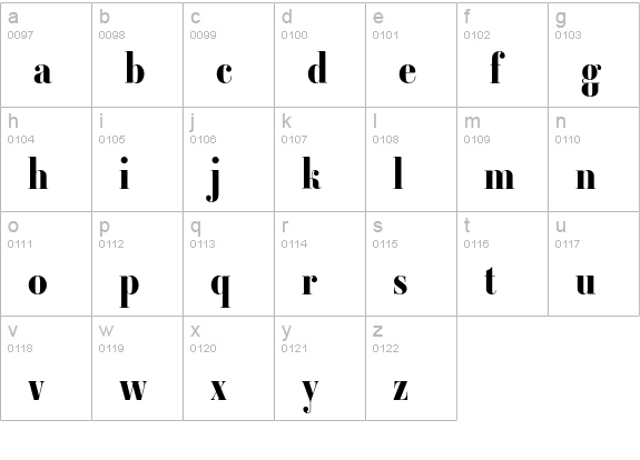 Ambroise Firmin Bold lowercase a-z preview