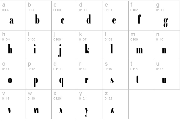 Ambroise Francois Black lowercase a-z preview