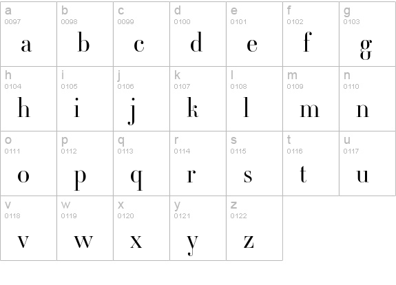Ambroise Light lowercase a-z preview