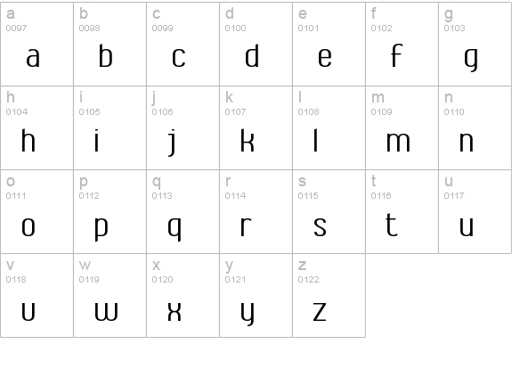Ambrosia Demo lowercase a-z preview