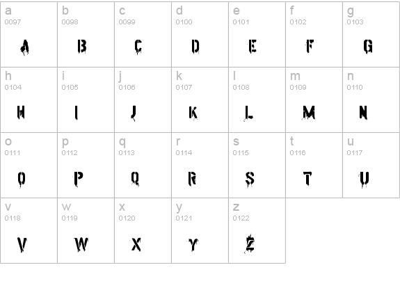 American Life lowercase a-z preview