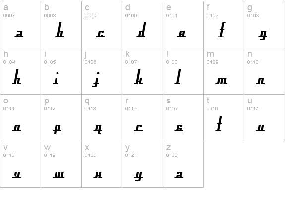 Americana Dreams Bold lowercase a-z preview