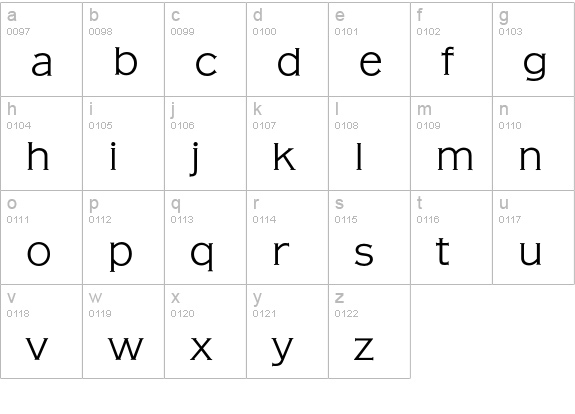 AmericanGothic-Light lowercase a-z preview