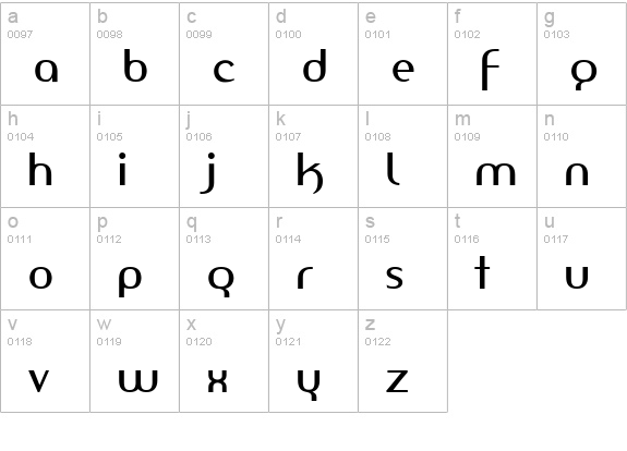 Amerika Sans lowercase a-z preview