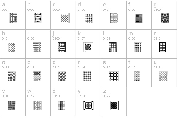 Amish Quilts lowercase a-z preview