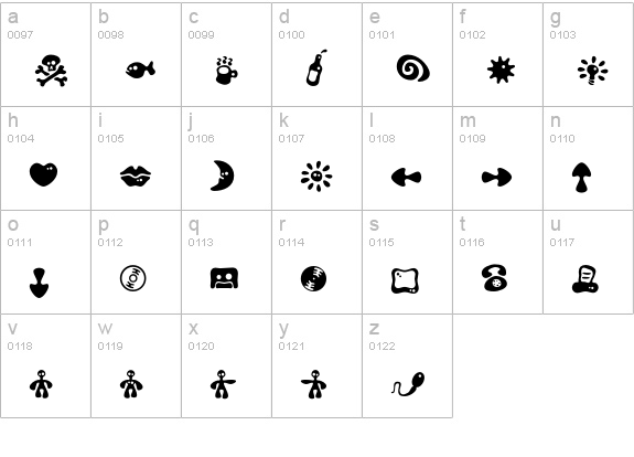 Amoeba-Amoebats lowercase a-z preview