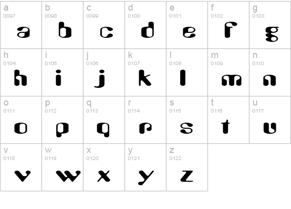 Amos Extended Normal lowercase a-z preview