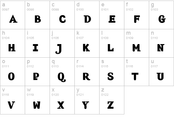 AmplifierBoldSmallCaps lowercase a-z preview