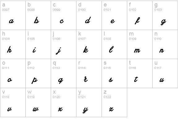 Amplify Personal Use Only lowercase a-z preview