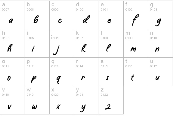 Amstelveen lowercase a-z preview