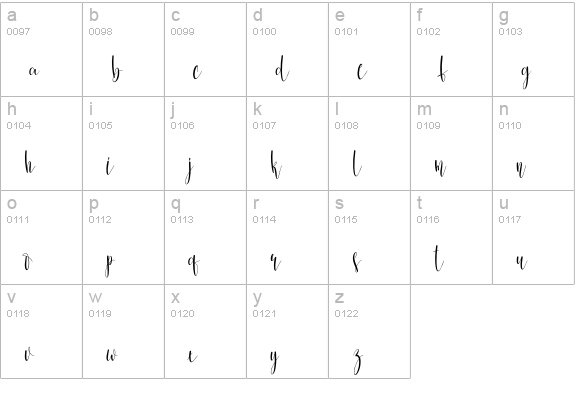 Amsterdam lowercase a-z preview