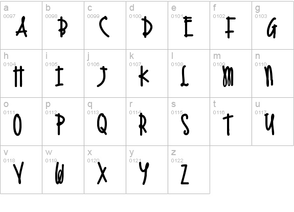 An Accidental Kiss lowercase a-z preview