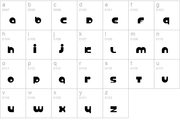 Anabolic Spheroid lowercase a-z preview