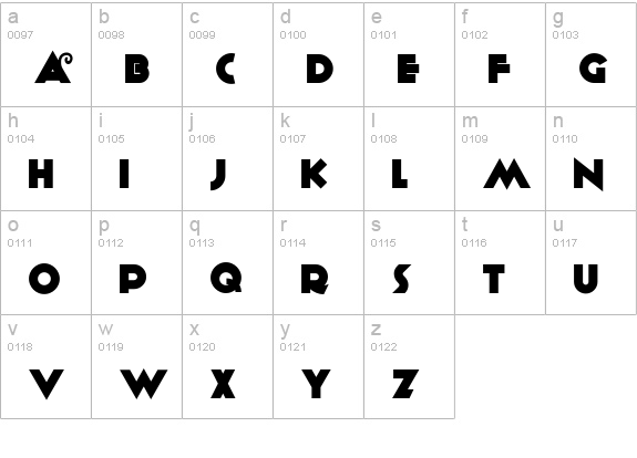 Anagram NF lowercase a-z preview