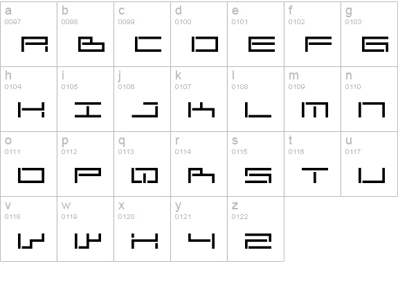 AnaScript lowercase a-z preview