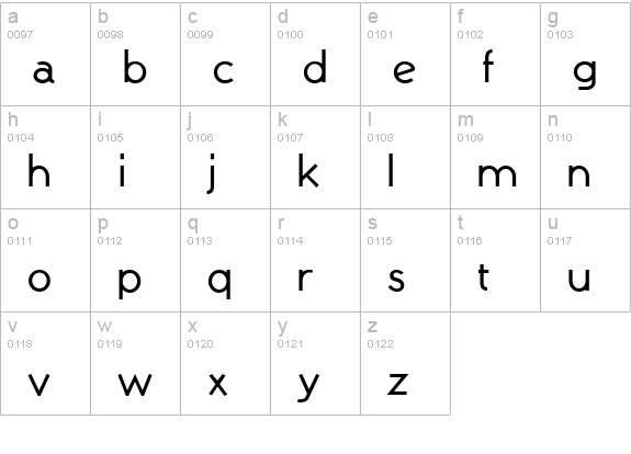 AndrewAndreas Bold lowercase a-z preview