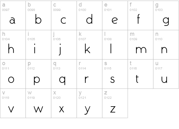 AndrewAndreas Plain lowercase a-z preview
