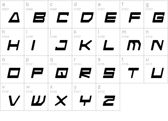 Android Nation Bold lowercase a-z preview