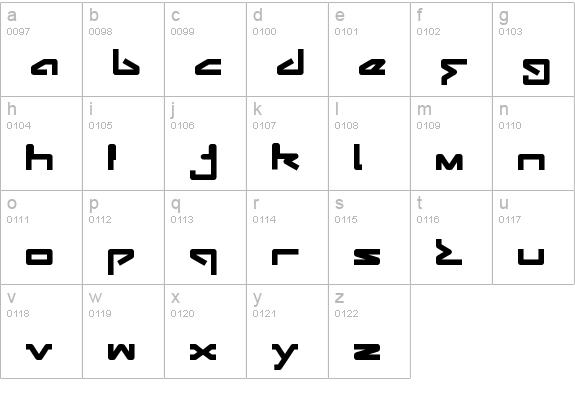 ANDROID ROBOT lowercase a-z preview