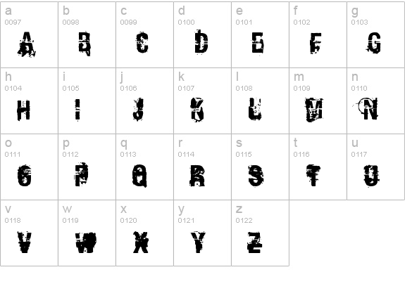 Andy Dufresne lowercase a-z preview